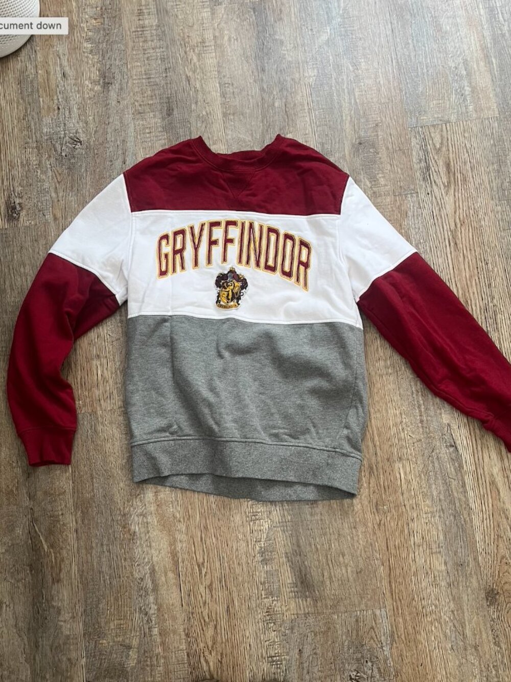 Harry Potter Gryffindor Universal Studios Color Block Crewneck